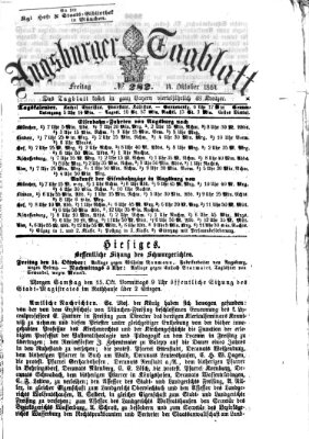 Augsburger Tagblatt Freitag 14. Oktober 1864