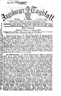 Augsburger Tagblatt Samstag 15. Oktober 1864