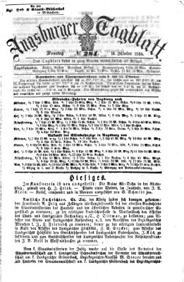 Augsburger Tagblatt Sonntag 16. Oktober 1864