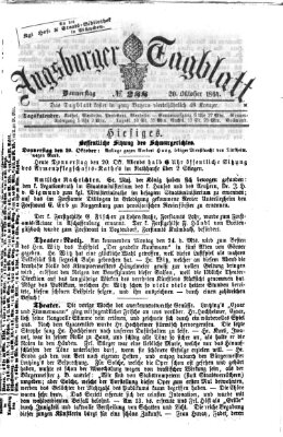 Augsburger Tagblatt Donnerstag 20. Oktober 1864