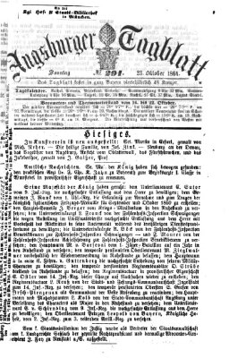 Augsburger Tagblatt Sonntag 23. Oktober 1864