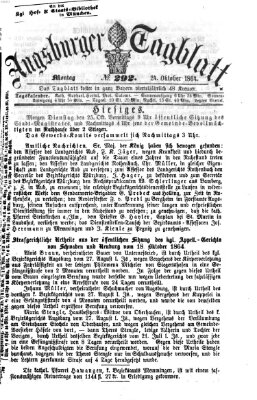 Augsburger Tagblatt Montag 24. Oktober 1864