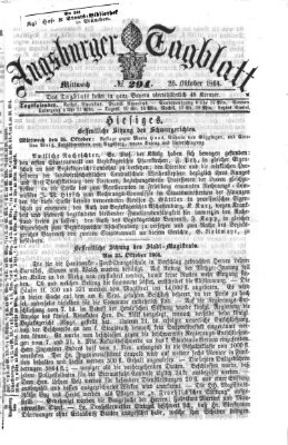 Augsburger Tagblatt Mittwoch 26. Oktober 1864