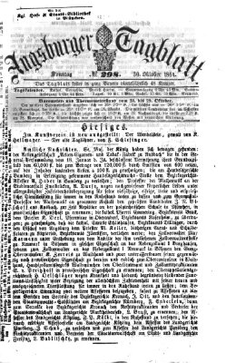 Augsburger Tagblatt Sonntag 30. Oktober 1864