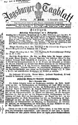 Augsburger Tagblatt Freitag 4. November 1864