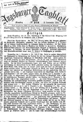 Augsburger Tagblatt Samstag 12. November 1864