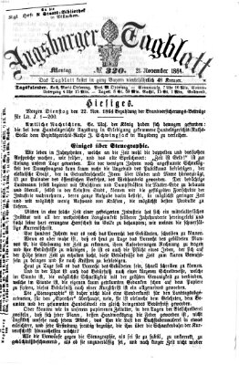 Augsburger Tagblatt Montag 21. November 1864