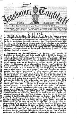 Augsburger Tagblatt Samstag 26. November 1864