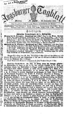 Augsburger Tagblatt Montag 28. November 1864