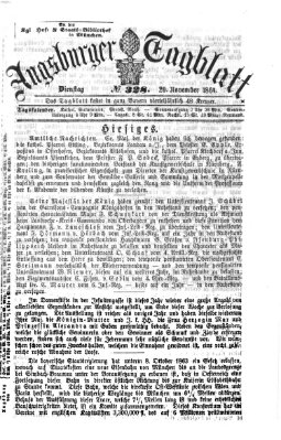 Augsburger Tagblatt Dienstag 29. November 1864