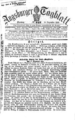 Augsburger Tagblatt Sonntag 18. Dezember 1864