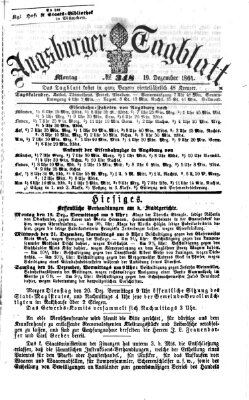 Augsburger Tagblatt Montag 19. Dezember 1864