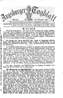 Augsburger Tagblatt Dienstag 20. Dezember 1864