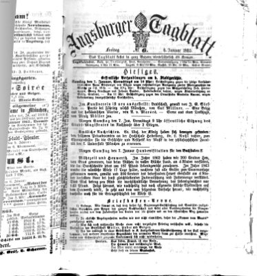 Augsburger Tagblatt Freitag 6. Januar 1865