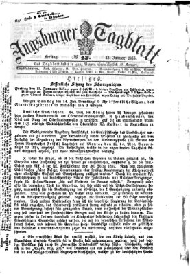 Augsburger Tagblatt Freitag 13. Januar 1865