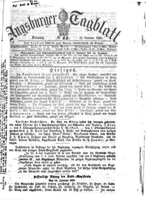 Augsburger Tagblatt Sonntag 15. Januar 1865