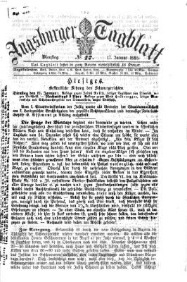 Augsburger Tagblatt Dienstag 17. Januar 1865