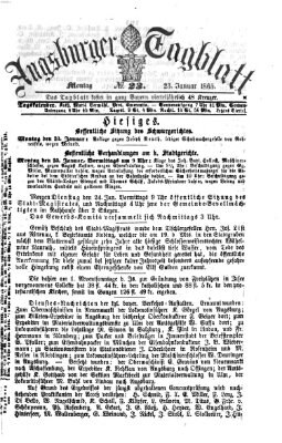 Augsburger Tagblatt Montag 23. Januar 1865