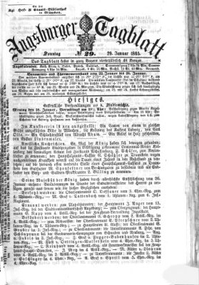 Augsburger Tagblatt Sonntag 29. Januar 1865