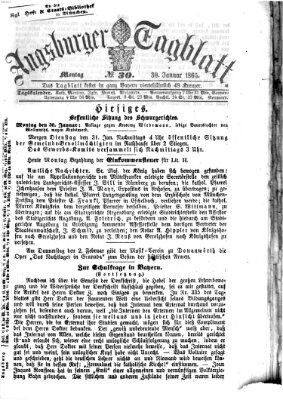 Augsburger Tagblatt Montag 30. Januar 1865