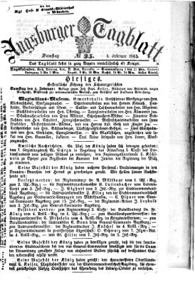 Augsburger Tagblatt Samstag 4. Februar 1865