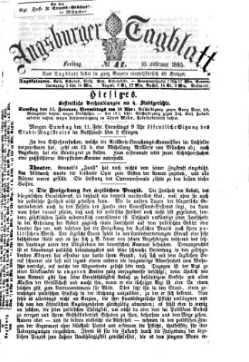 Augsburger Tagblatt Freitag 10. Februar 1865