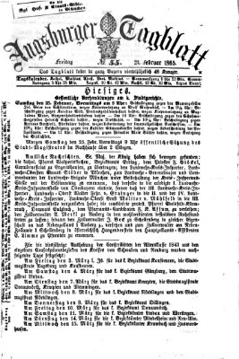 Augsburger Tagblatt Freitag 24. Februar 1865