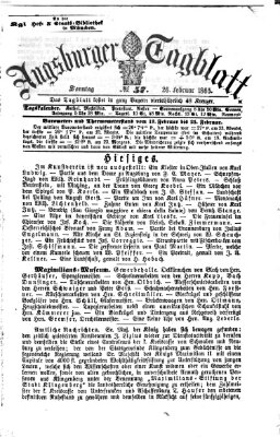 Augsburger Tagblatt Sonntag 26. Februar 1865