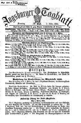 Augsburger Tagblatt Sonntag 5. März 1865