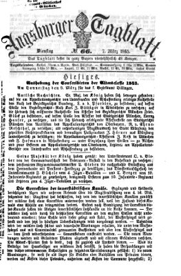 Augsburger Tagblatt Dienstag 7. März 1865