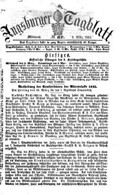 Augsburger Tagblatt Mittwoch 8. März 1865