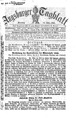 Augsburger Tagblatt Sonntag 19. März 1865