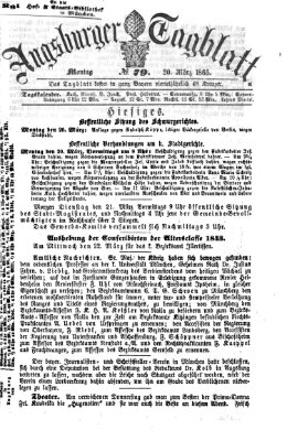 Augsburger Tagblatt Montag 20. März 1865