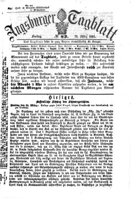 Augsburger Tagblatt Freitag 24. März 1865