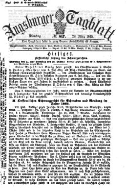 Augsburger Tagblatt Dienstag 28. März 1865