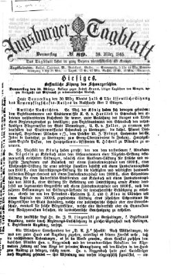 Augsburger Tagblatt Donnerstag 30. März 1865