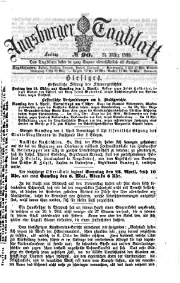 Augsburger Tagblatt Freitag 31. März 1865