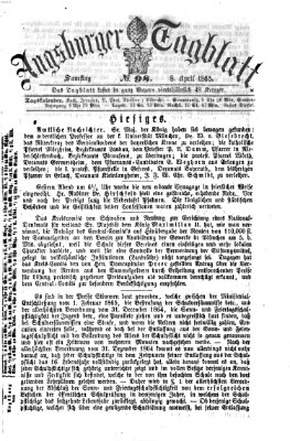 Augsburger Tagblatt Samstag 8. April 1865