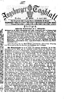 Augsburger Tagblatt Dienstag 11. April 1865