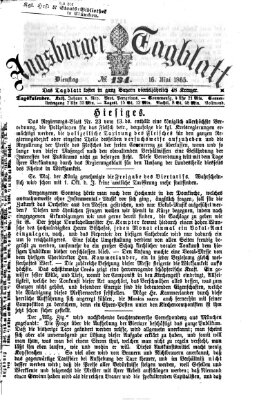 Augsburger Tagblatt Dienstag 16. Mai 1865