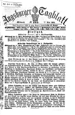 Augsburger Tagblatt Mittwoch 17. Mai 1865