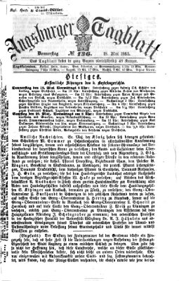 Augsburger Tagblatt Donnerstag 18. Mai 1865