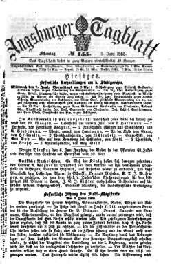 Augsburger Tagblatt Montag 5. Juni 1865