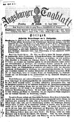 Augsburger Tagblatt Samstag 17. Juni 1865