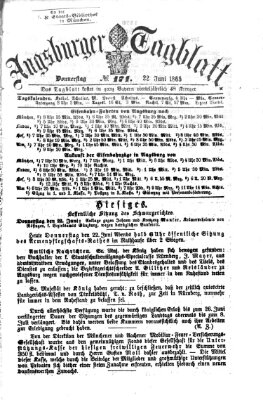 Augsburger Tagblatt Donnerstag 22. Juni 1865