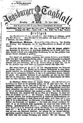 Augsburger Tagblatt Samstag 24. Juni 1865