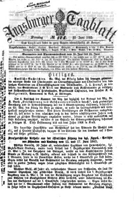 Augsburger Tagblatt Sonntag 25. Juni 1865