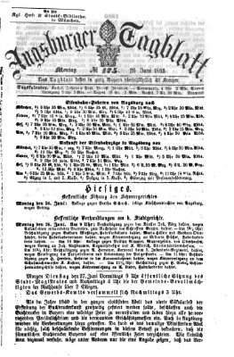 Augsburger Tagblatt Montag 26. Juni 1865