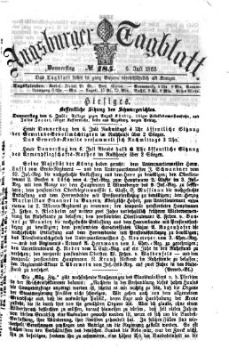 Augsburger Tagblatt Donnerstag 6. Juli 1865