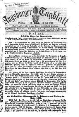 Augsburger Tagblatt Dienstag 11. Juli 1865